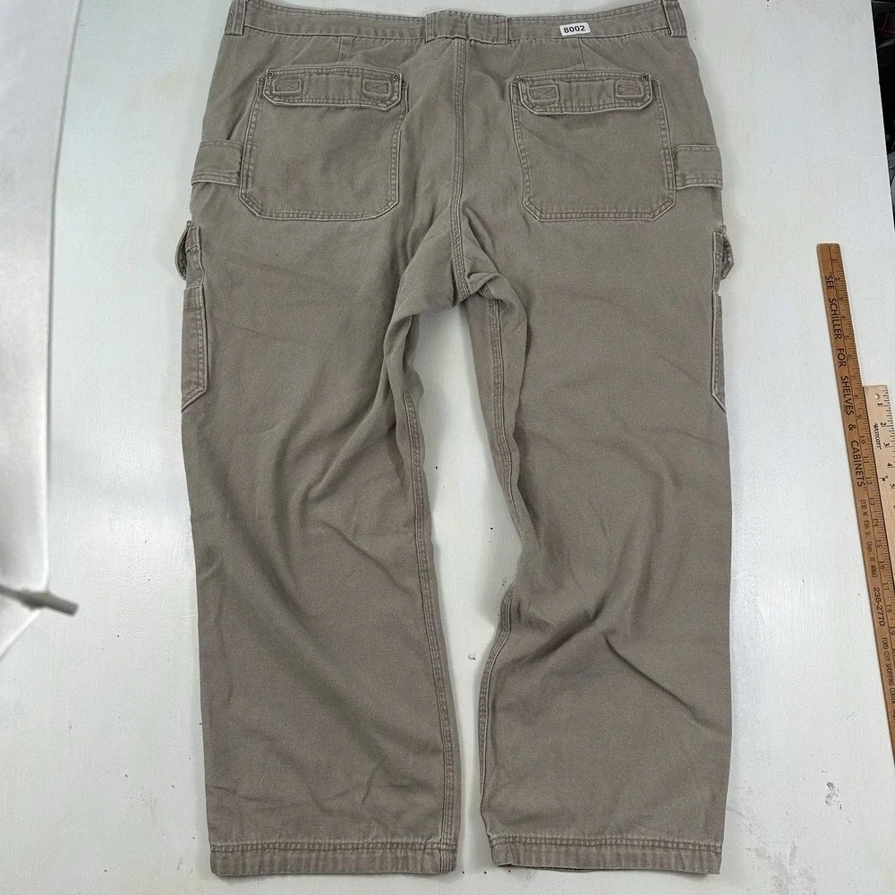 Duluth 100% Cotton Cargo pants Men Actual 47x32 beige Heavyweight‎ Duck Canvas